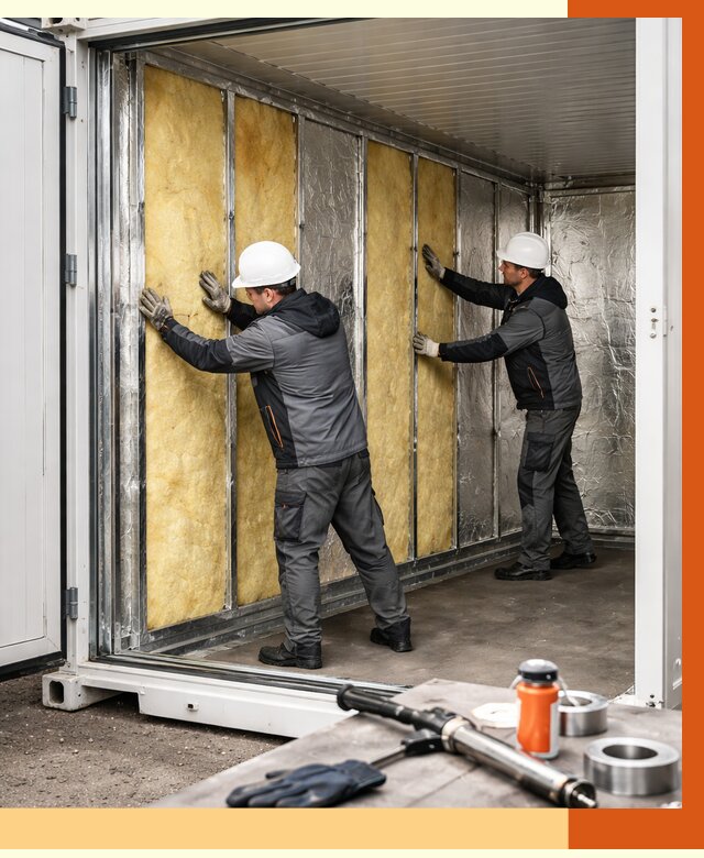 Утепление рефрижераторного контейнера в Бугульме от 45486 руб./м² | ТепломастерБгл