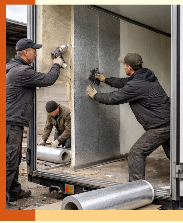 Утепление холодильного кузова в Бугульме — монтаж и теплоизоляция