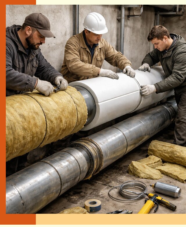 Утепление трубопровода в Бугульме с гарантией энергоэффективности