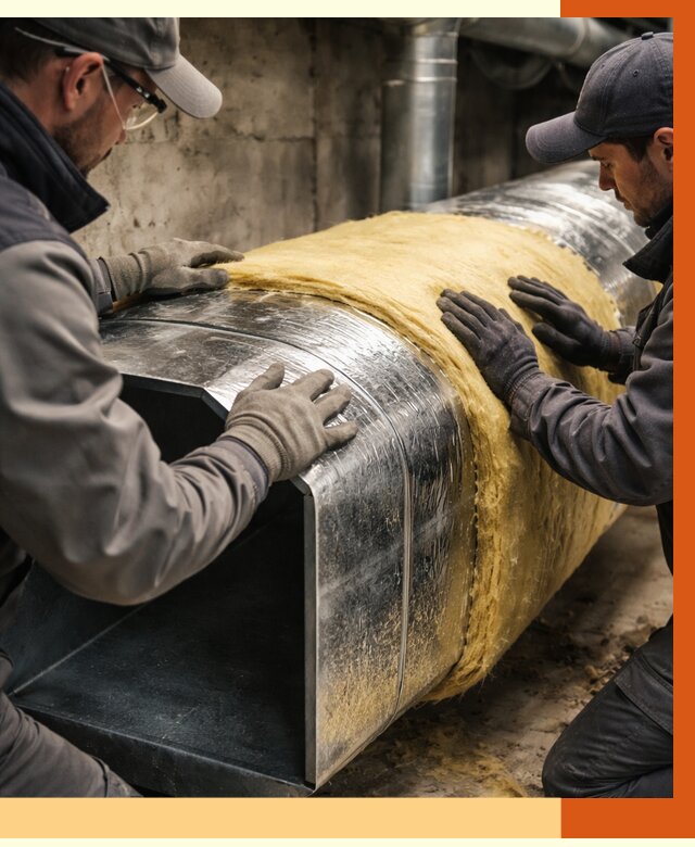 Утепление воздуховодов в Бугульме от 4245 руб. — теплоизоляция вентиляции | ТепломастерБгл