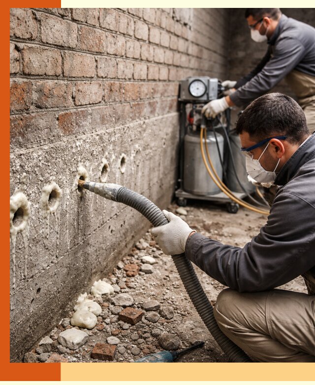 Заполнение колодцевой кладки ППУ в Бугульме быстро и герметично