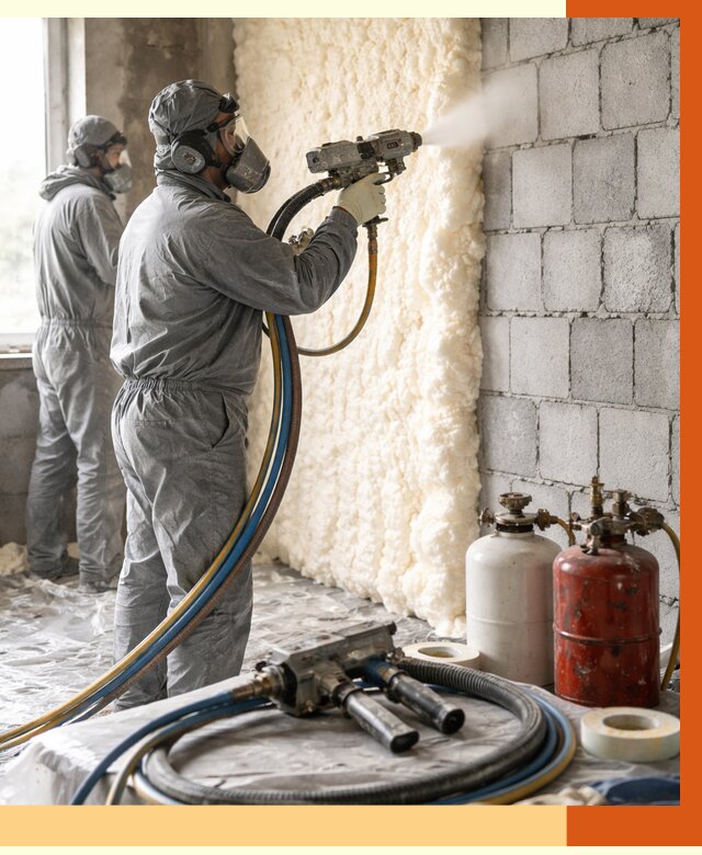 Утепление блочной стены ППУ в Бугульме от 4296 руб./м² — ТепломастерБгл