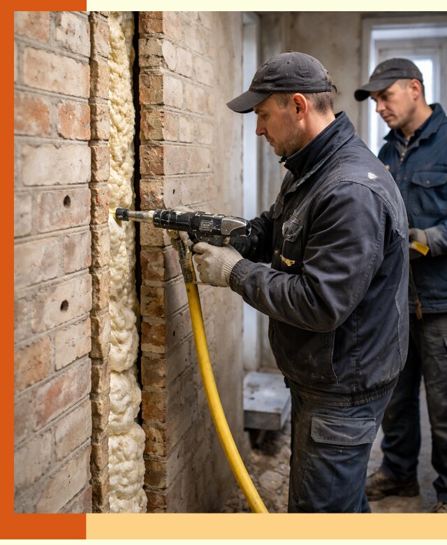 Межстеновое утепление пенополиуретаном в Бугульме