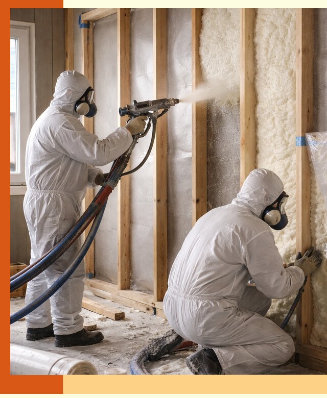 Утепление каркасной стены ППУ в Бугульме для домов и коттеджей