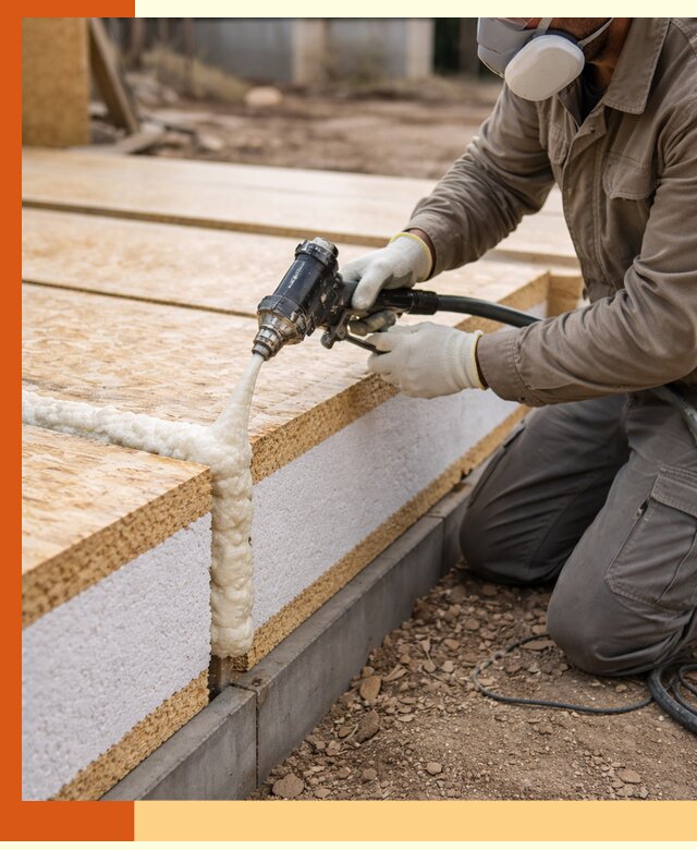 Утепление СИП-панелей пенополиуретаном (ППУ) в Бугульме