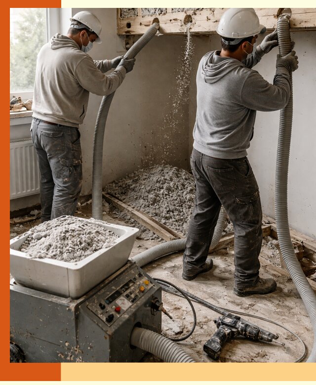 Заполнение пустот перекрытий пеной и наполнителями в Бугульме