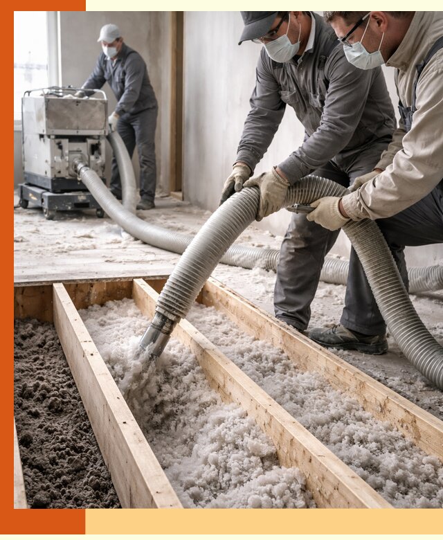 Заполнение полостей межэтажного перекрытия в Бугульме эффективно и герметично