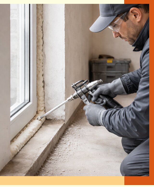 Герметизация стыков ППУ в Бугульме от 1668 руб. за м2 — утепление примыканий под ключ | ТепломастерБгл