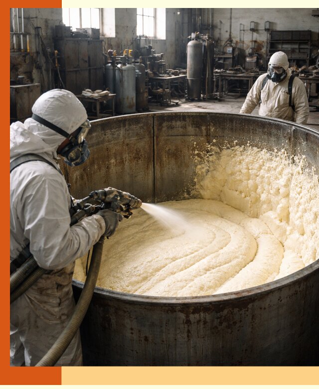 Заливка ппу в емкости с полной изоляцией и герметизацией в Бугульме