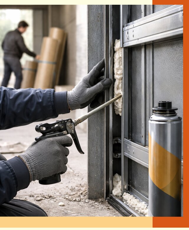 Заполнение пустот ворот в Бугульме от 4549 руб. — заливка ППУ, утепление под ключ | ТепломастерБгл