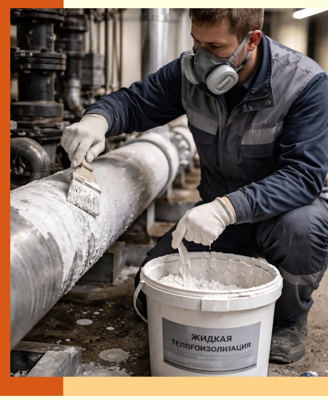 Утепление оборудования жидкой теплоизоляцией в Бугульме