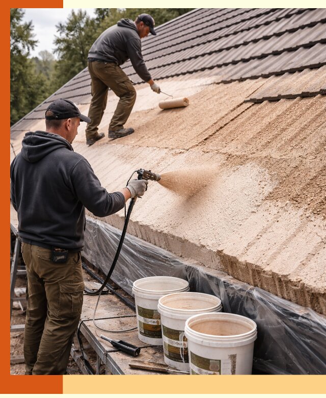 Утепление кровли жидкой пробкой в Бугульме для домов и зданий