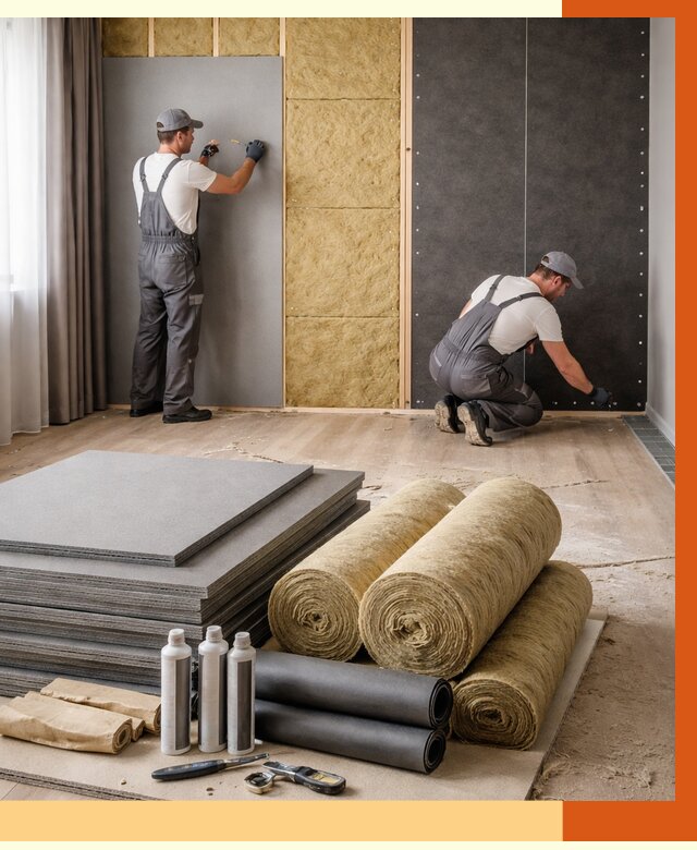 Шумоизоляция дома в Бугульме от 4549 руб/м2 — комплексная звукоизоляция под ключ | ТепломастерБгл