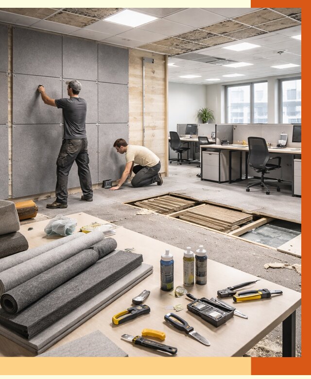 Профессиональная шумоизоляция офиса в Бугульме от 6823 руб. за м2 | ТепломастерБгл