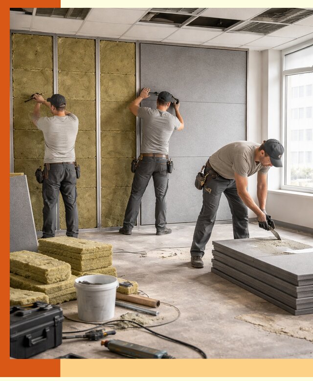 Профессиональная шумоизоляция офисов в Бугульме для комфорта сотрудников