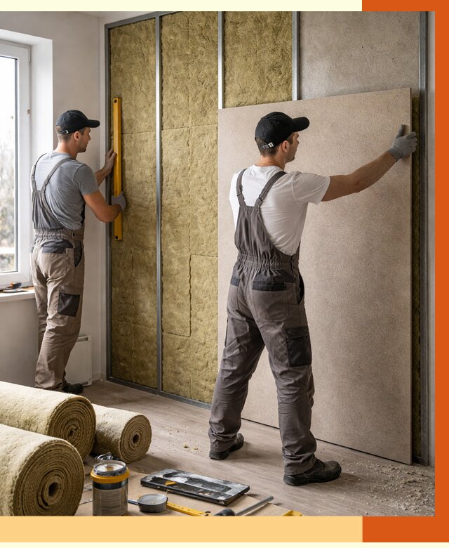 Шумоизоляция стен в Бугульме от 4549 руб/м2 — звукоизоляция стен под ключ | ТепломастерБгл