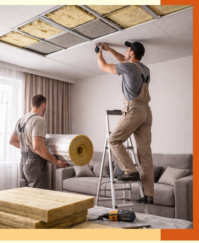 Шумоизоляция потолка в Бугульме от 2274 руб. под ключ | Профессионально — ТепломастерБгл