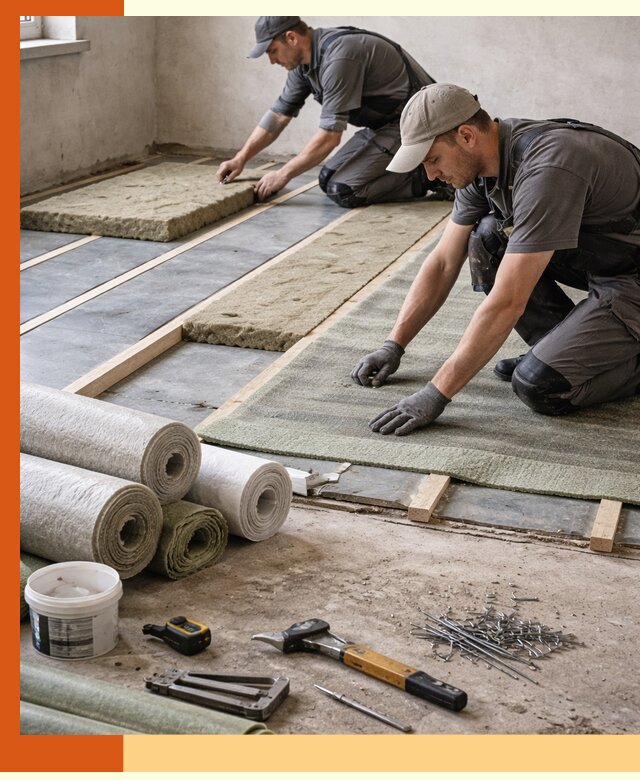 Шумоизоляция пола в Бугульме — профессиональная звукоизоляция помещений