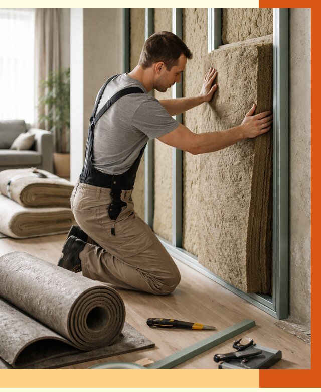 Шумоизоляция перегородок в Бугульме от 1668 руб. за м2 — ТепломастерБгл