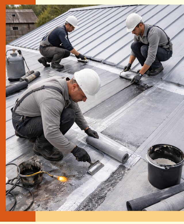 Гидроизоляция металлической кровли с гарантией в Бугульме