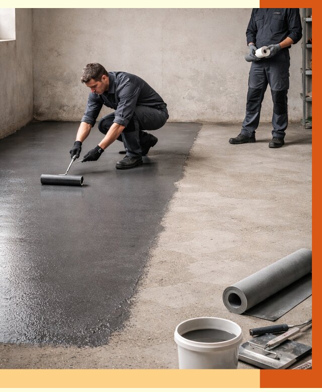 Гидроизоляция гаражного пола в Бугульме от 3538 руб./м² — ТепломастерБгл профессионально