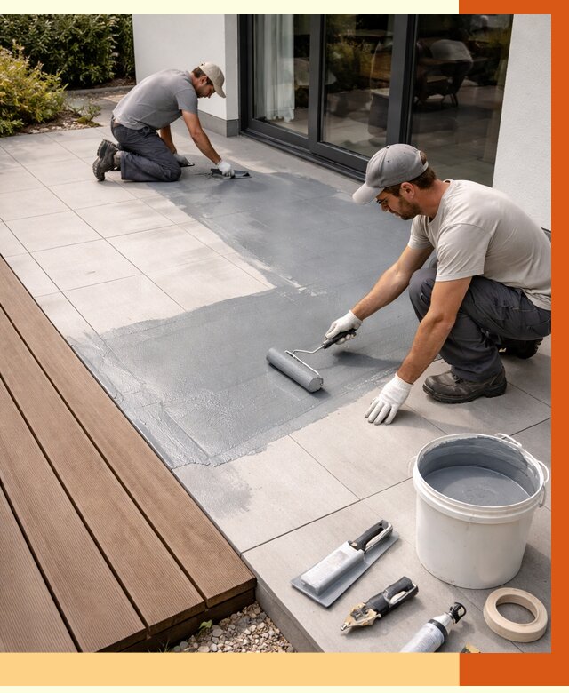 Гидроизоляция террасы в Бугульме под ключ от 7581 руб./м² | ТепломастерБгл