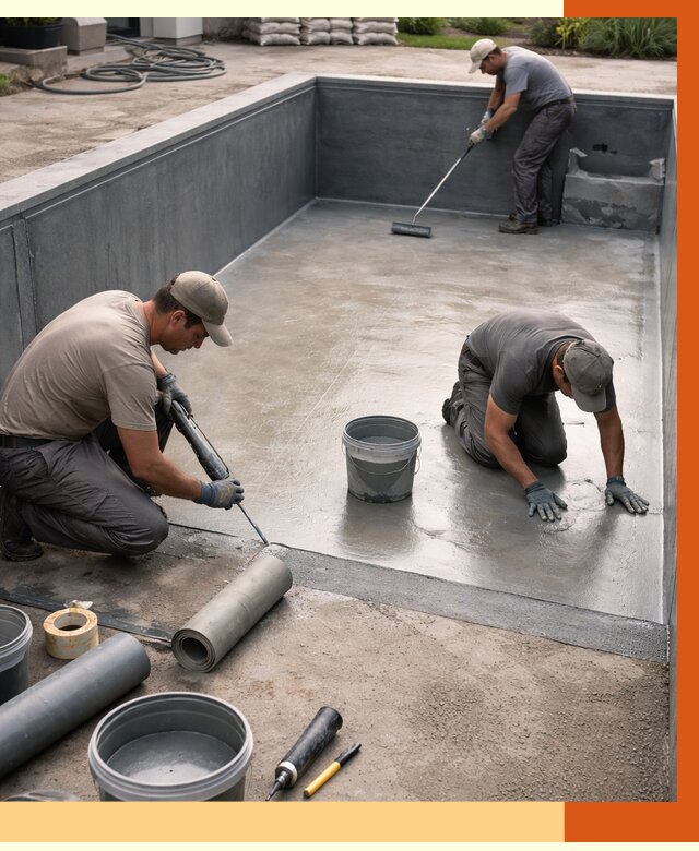 Профессиональная гидроизоляция бассейна в Бугульме от 6570 руб. за м2 | ТепломастерБгл