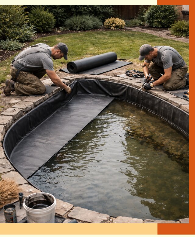 Гидроизоляция пруда в Бугульме от 15162 руб. под ключ | ТепломастерБгл профессионально