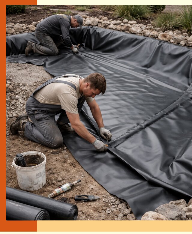 Гидроизоляция пруда в Бугульме: надежная защита и герметизация