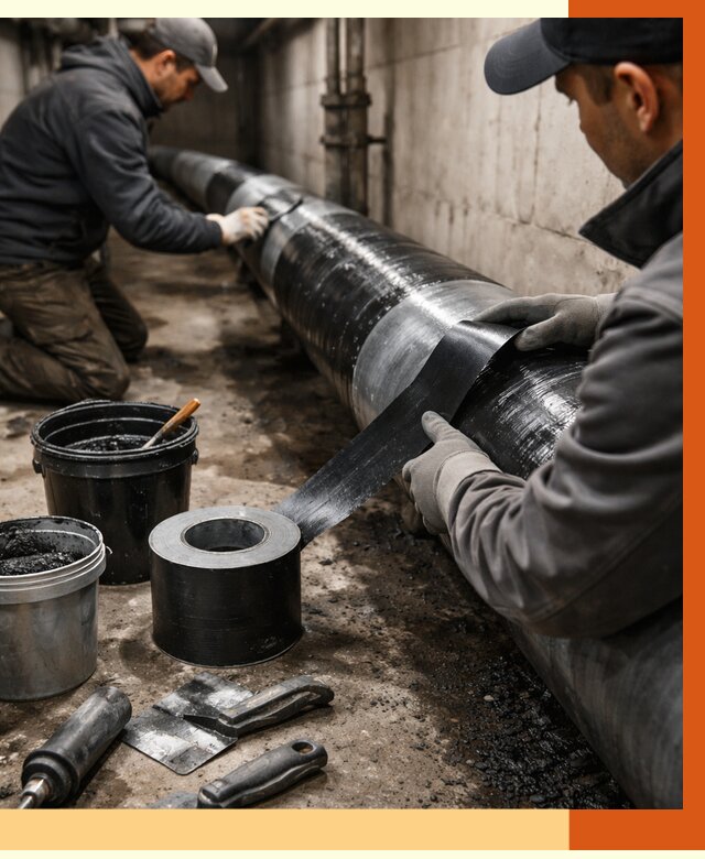 Гидроизоляция труб в Бугульме от 2527 руб. — профессиональная герметизация | ТепломастерБгл