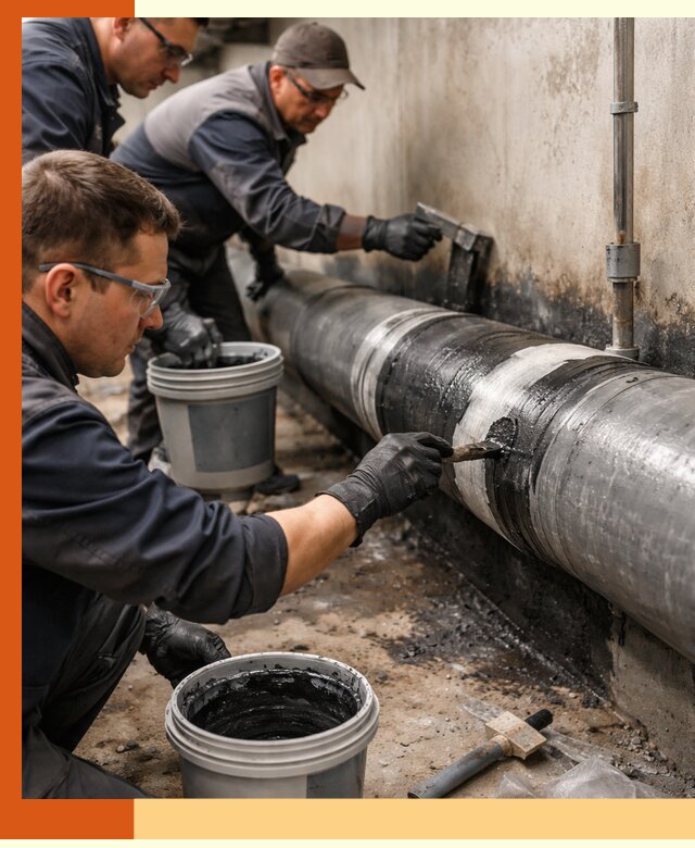 Гидроизоляция труб в Бугульме — защита и герметизация коммуникаций