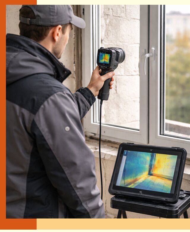 Тепловизионное обследование дома в Бугульме для выявления утечек тепла