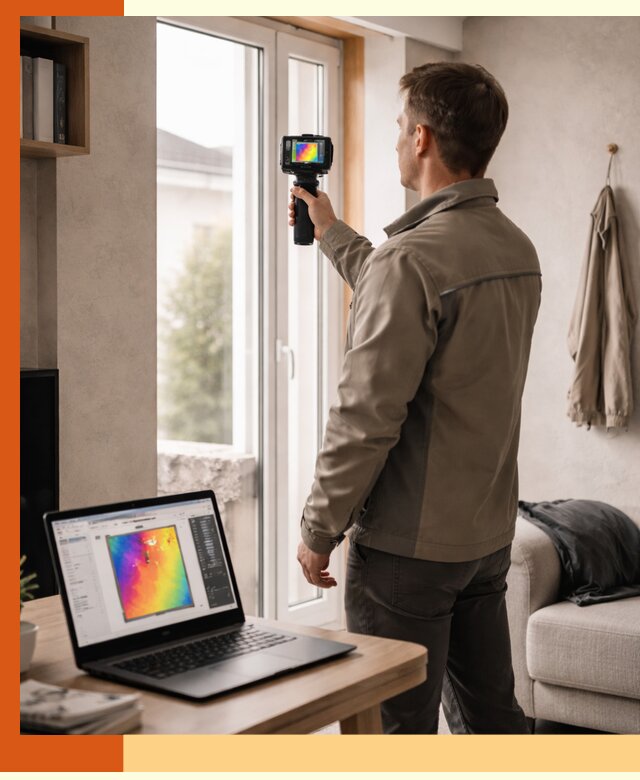 Тепловизионное обследование квартиры в Бугульме для поиска утечек тепла