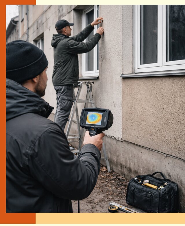 Тепловизионное обследование фасада в Бугульме для выявления дефектов