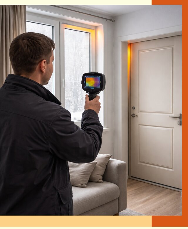 Тепловизионное обследование окон и дверей в Бугульме от 4549 руб. | ТепломастерБгл