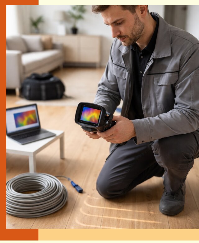 Тепловизионное обследование тёплого пола в Бугульме для точной диагностики