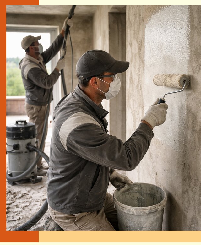 Подготовка поверхности под напыление утеплителя в Бугульме