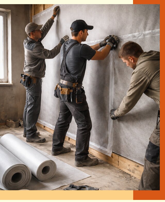 Монтаж ветроизоляции в Бугульме от 4549 руб./м2 — профессионально | ТепломастерБгл