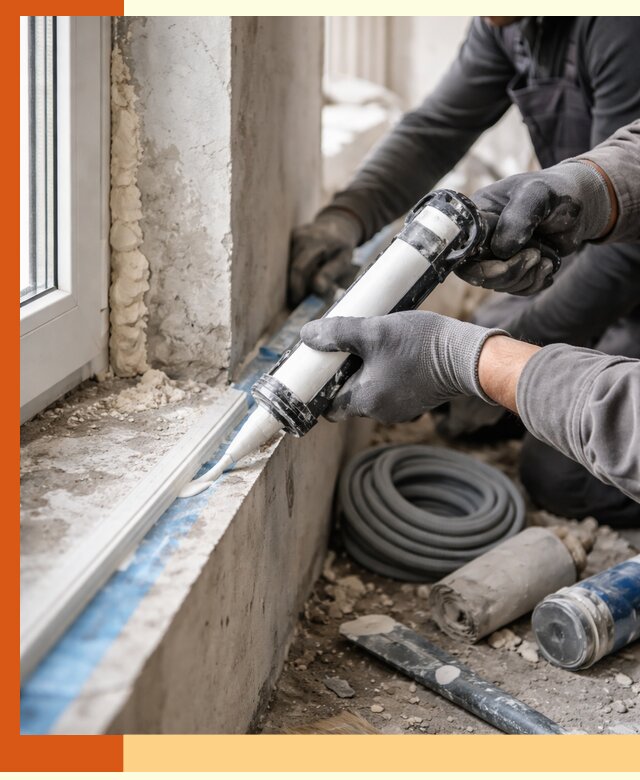 Герметизация стыков и примыканий зданий в Бугульме