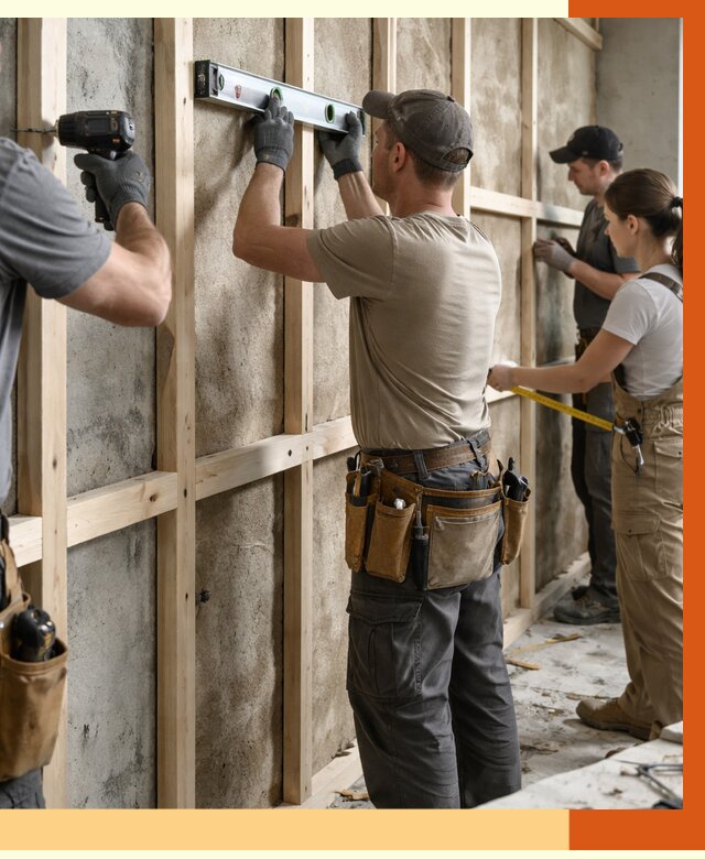 Монтаж обрешетки под утепление в Бугульме от 1162 руб/м² | Заказать у ТепломастерБгл